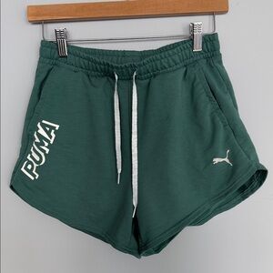 Puma Women's Athletic Green Shorts